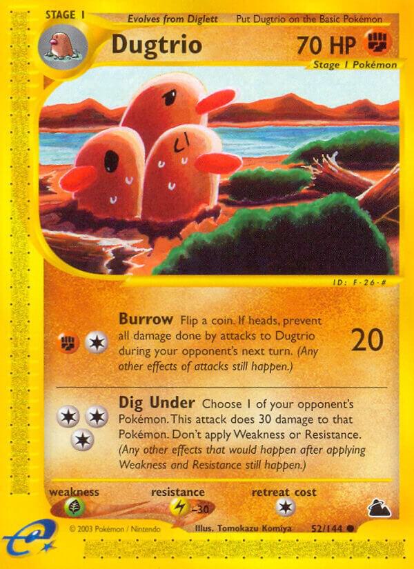 Dugtrio - 052/144 (SK) Common - Near Mint