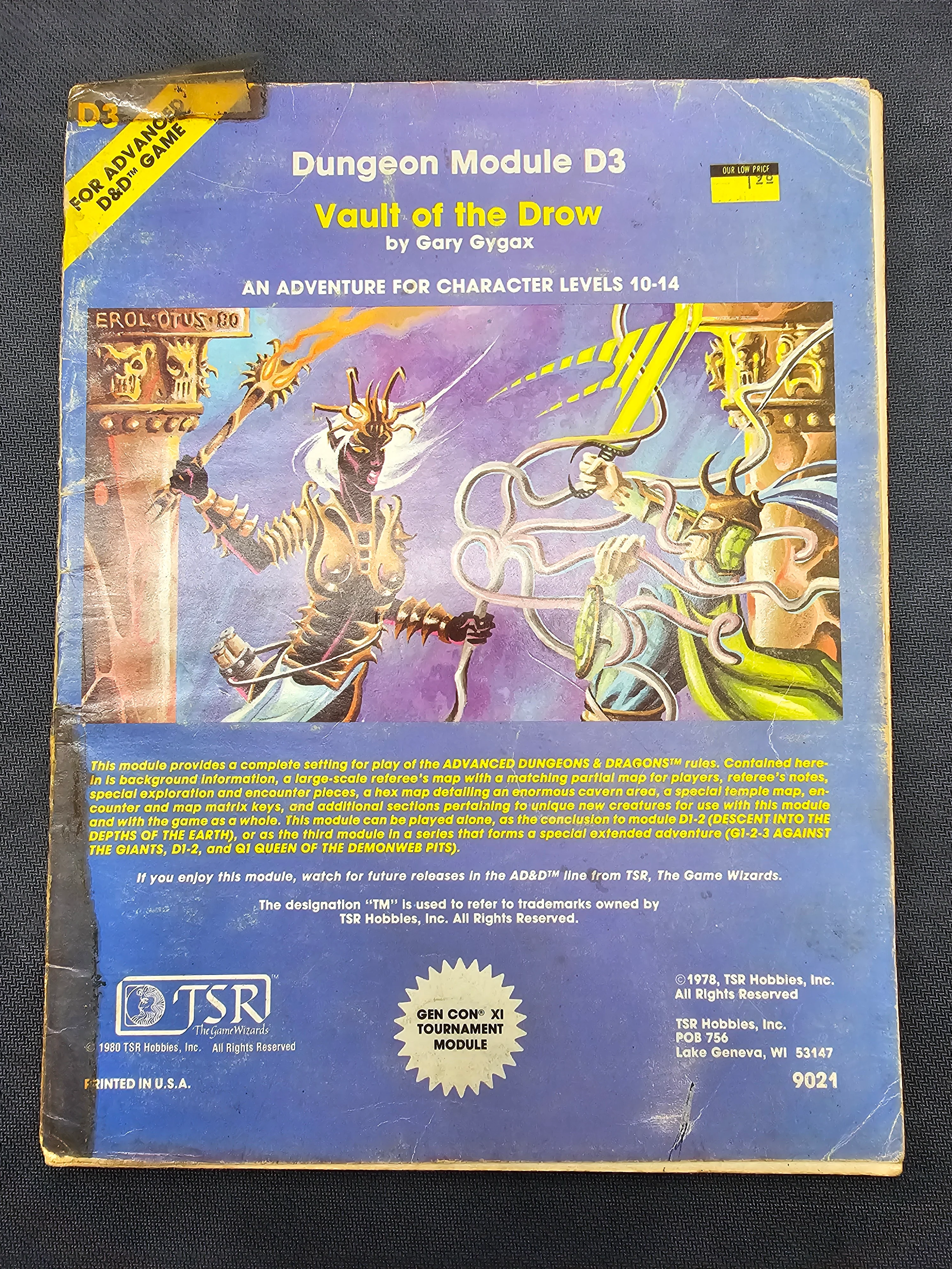 Dungeon Module D3 - Vault of the Drow (USED)