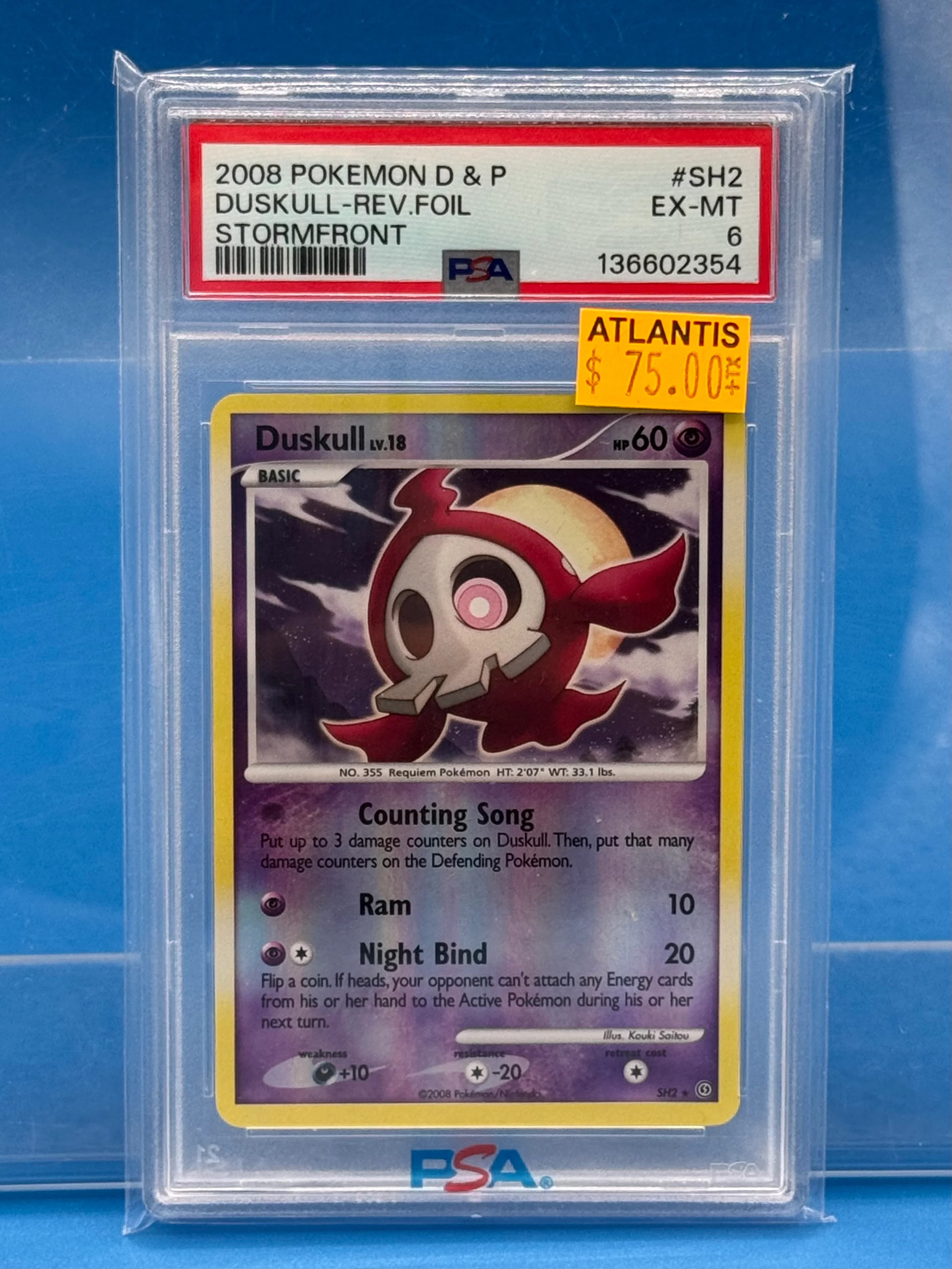 Duskull - SH2 (SF) Common - Reverse Holofoil (Graded PSA - 6)