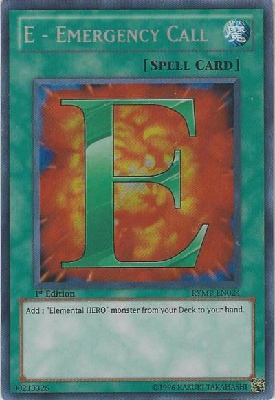 E-Emergency Call (RYMP-EN024) Secret Rare - Damaged 1st Edition