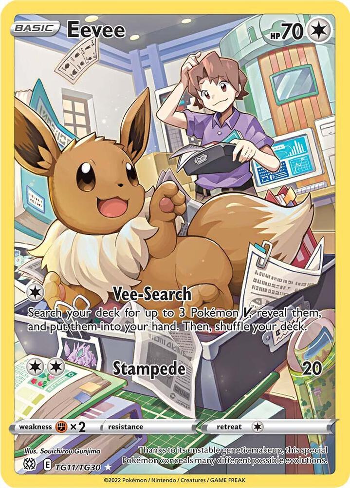 Eevee - TG11/TG30 (SWSH09:TG) Ultra Rare - Lightly Played Holofoil