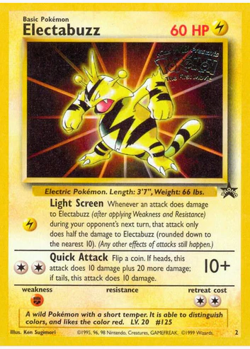 Electabuzz (2) WoTC Movie Promo - Damaged