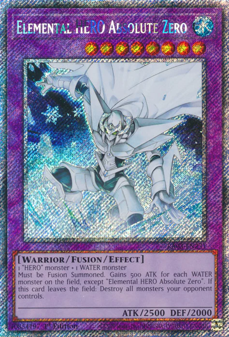 Elemental HERO Absolute Zero (RA03-EN231) Platinum Secret Rare - Near Mint 1st Edition