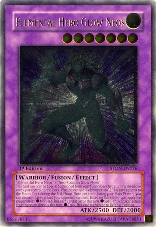 Elemental Hero Glow Neos (STON-EN036) Ultimate Rare - Moderate Play Unlimited