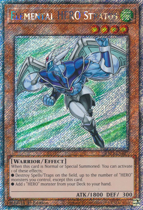 Elemental HERO Stratos (RA03-EN177) Platinum Secret Rare - Near Mint 1st Edition