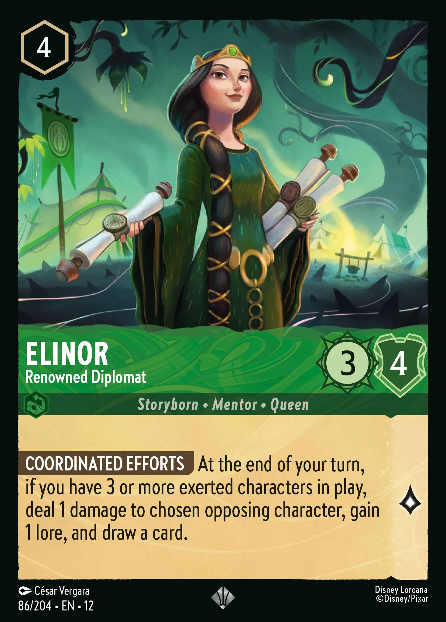 Elinor - Renowned Diplomat (Wilds Unknown 086/204) Super Rare