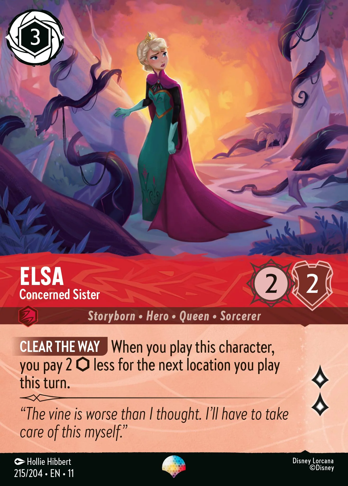 Elsa - Concerned Sister  (215/204 - Winterspell)  Epic