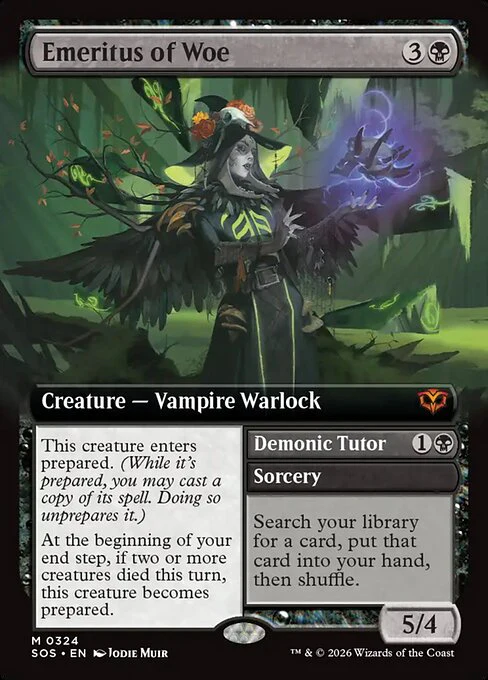 Emeritus of Woe // Demonic Tutor [ #0324 Extended Art ] (SOS-M)