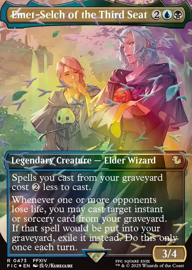 Emet-Selch of the Third Seat [ #0473 Borderless Chocobo Track Foil ] (FIC-R) Foil Near Mint - Image 2