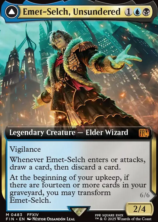 Emet-Selch, Unsundered // Hades, Sorcerer of Eld [ #0483 Extended Art ] (FIN-M)