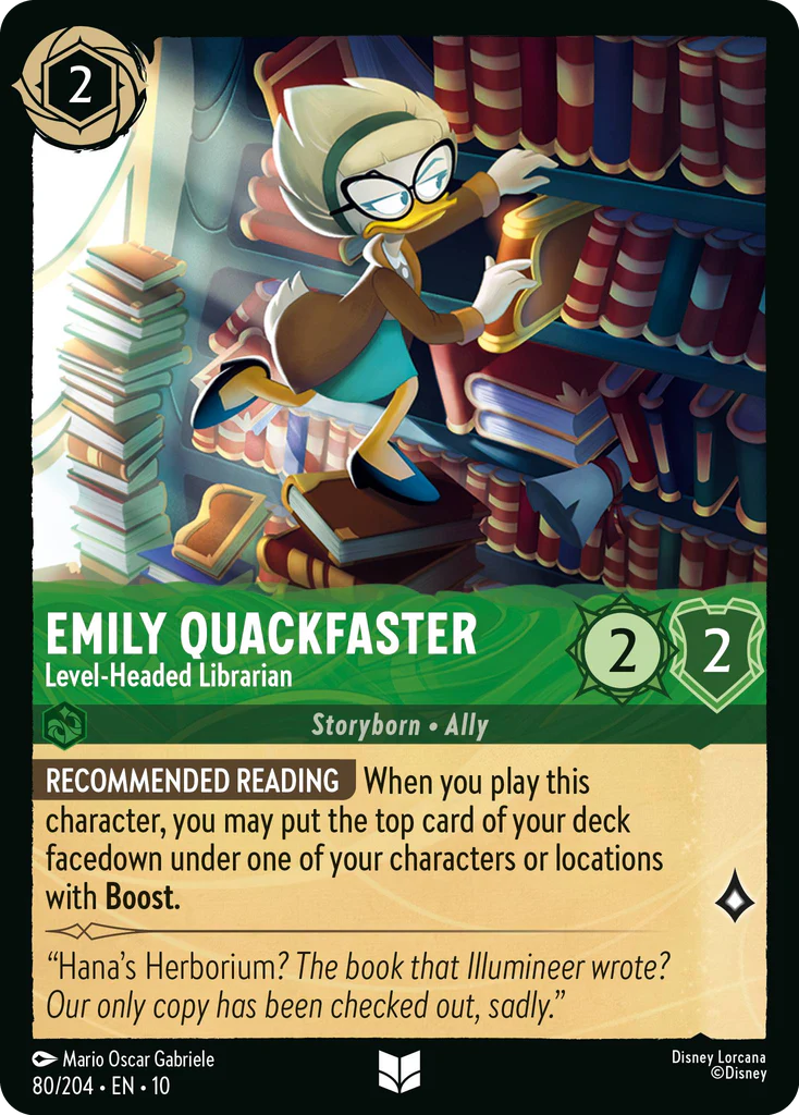 Emily Quackfaster - Level-Headed Librarian (080/204 - Whispers in the Well) Uncommon