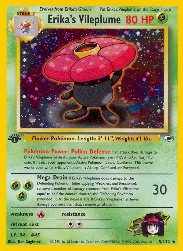 Erika's Vileplume (5/132) Holo Rare - Heavy Play Unlimited