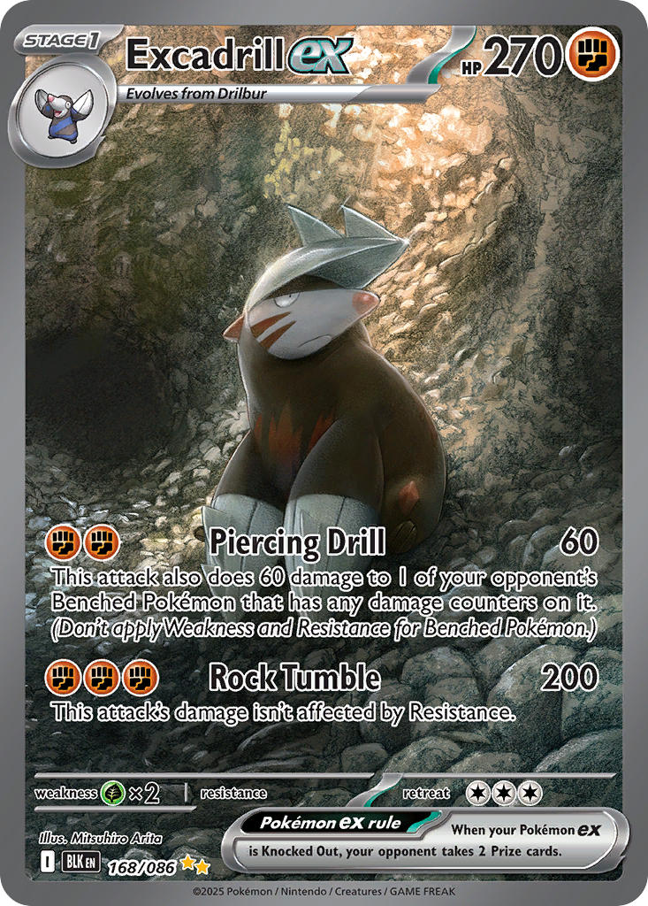 Excadrill ex - 168/086 (BLK) Special Illustration Rare