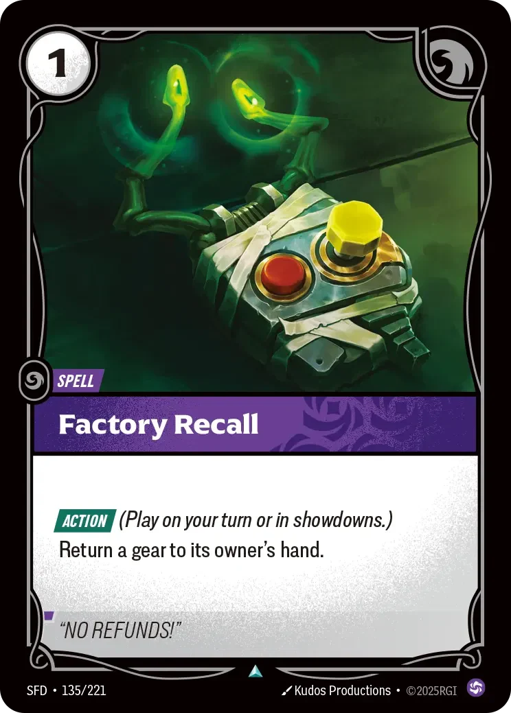 Factory Recall - 135/221 (SFD) Uncommon