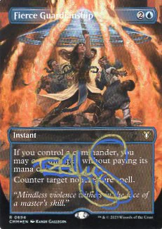 Fierce Guardianship [#0694 Borderless] (CMM-R-FOIL)[Arist Signature]