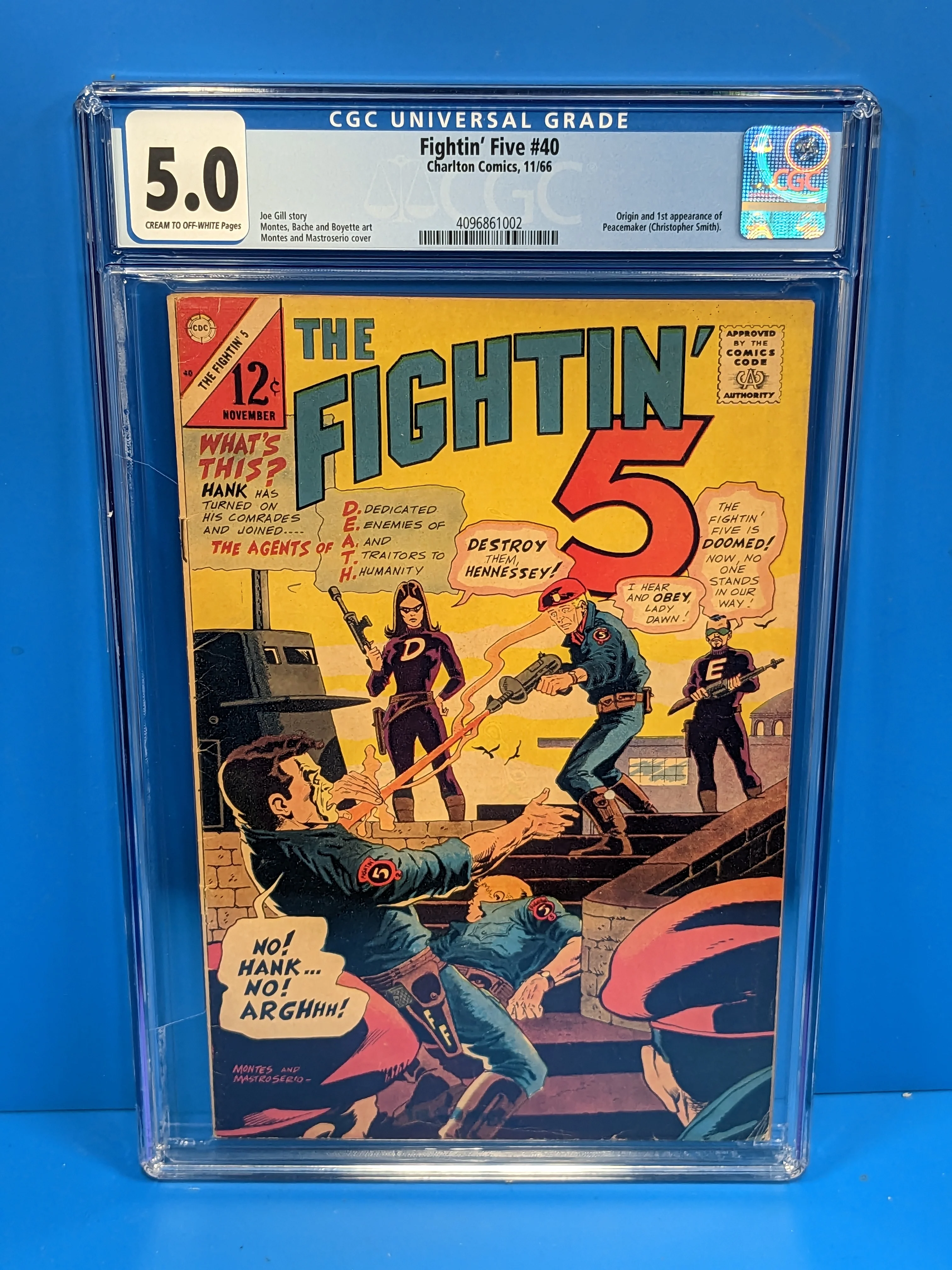 Fightin' 5 (1964) #40 (CGC 5.0) 1st Appearance of Peacemaker