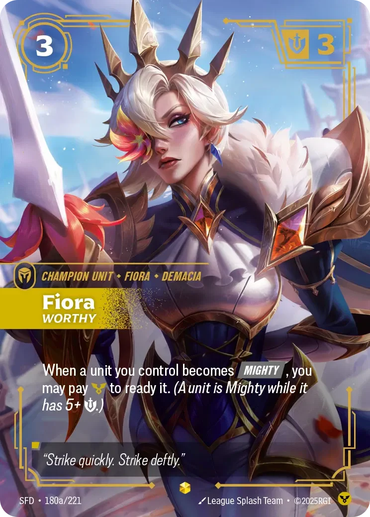 Fiora - Worthy (Alternate Art) - 180a/221 (SFD) Showcase
