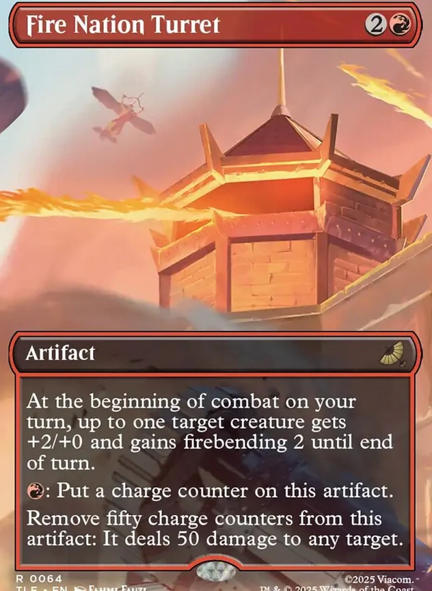 Fire Nation Turret [ #0064 Borderless ] (TLE-R)