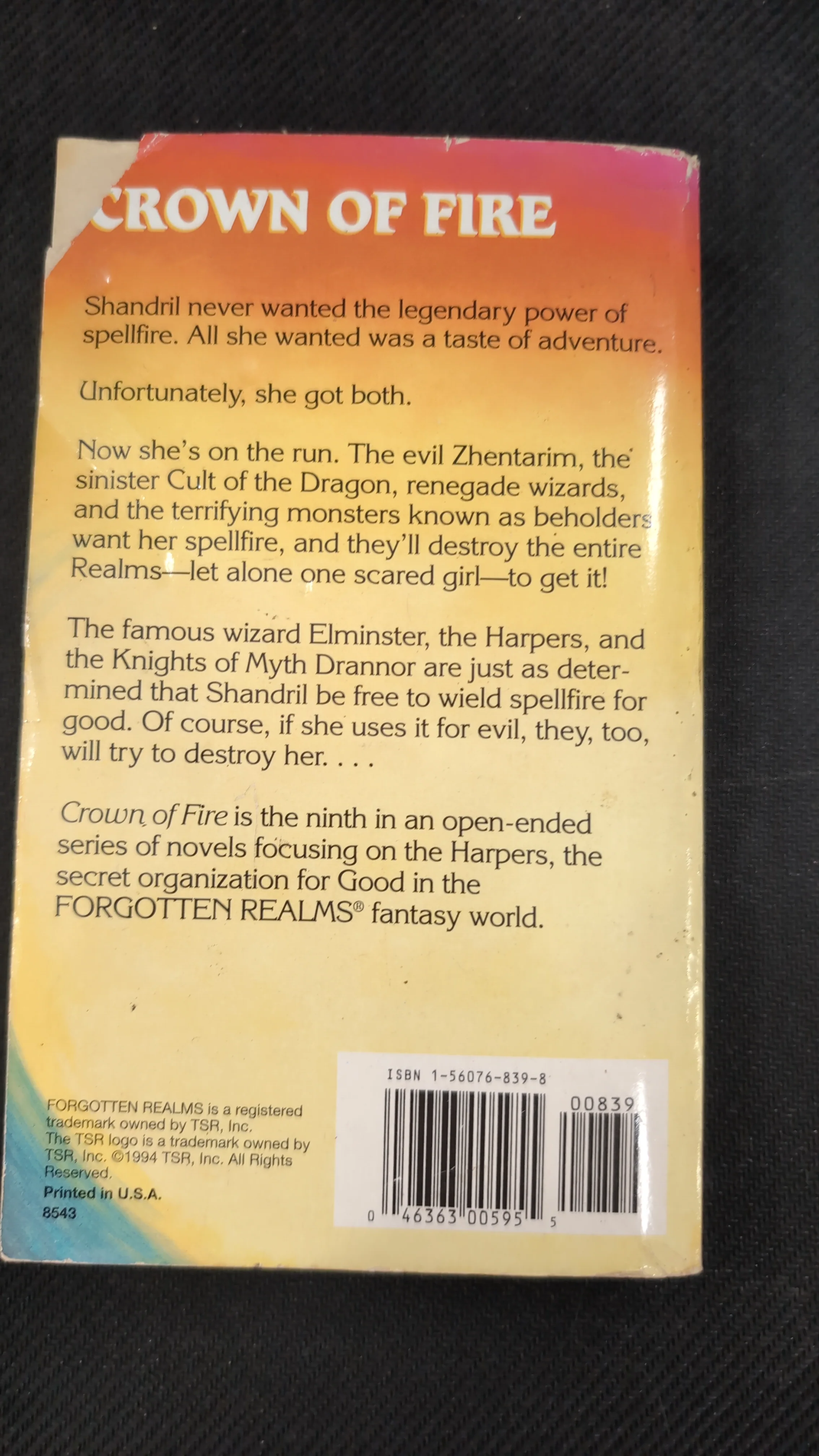 Forgotten Realms: Crown of Fire - The Harpers Book I Spellfire Sequel [ Paperback ] (USED) - Image 2