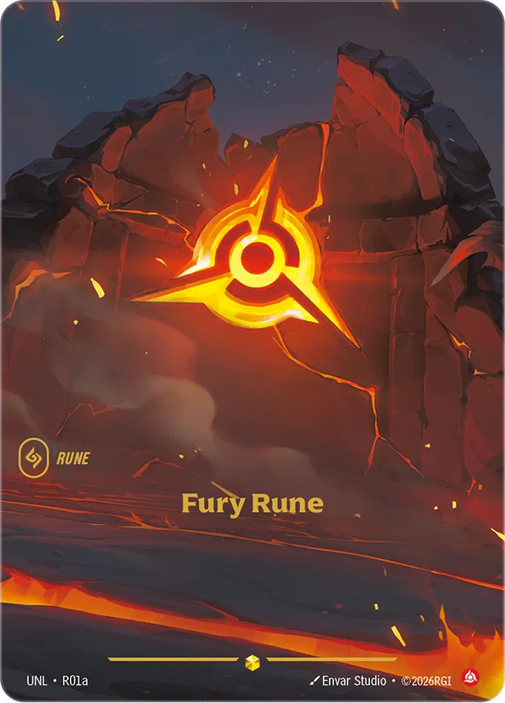 Fury Rune (Alternate Art) - R01a (UNL)  Showcase