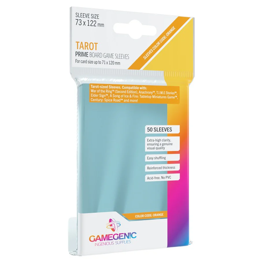 GameGenic: Prime Board Game Sleeves - Tarot (Orange 50ct) (OOP)