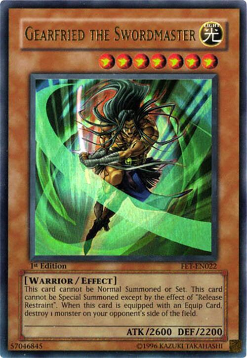Gearfried the Swordmaster (FET-EN022)- Ultra Rare-Light Play