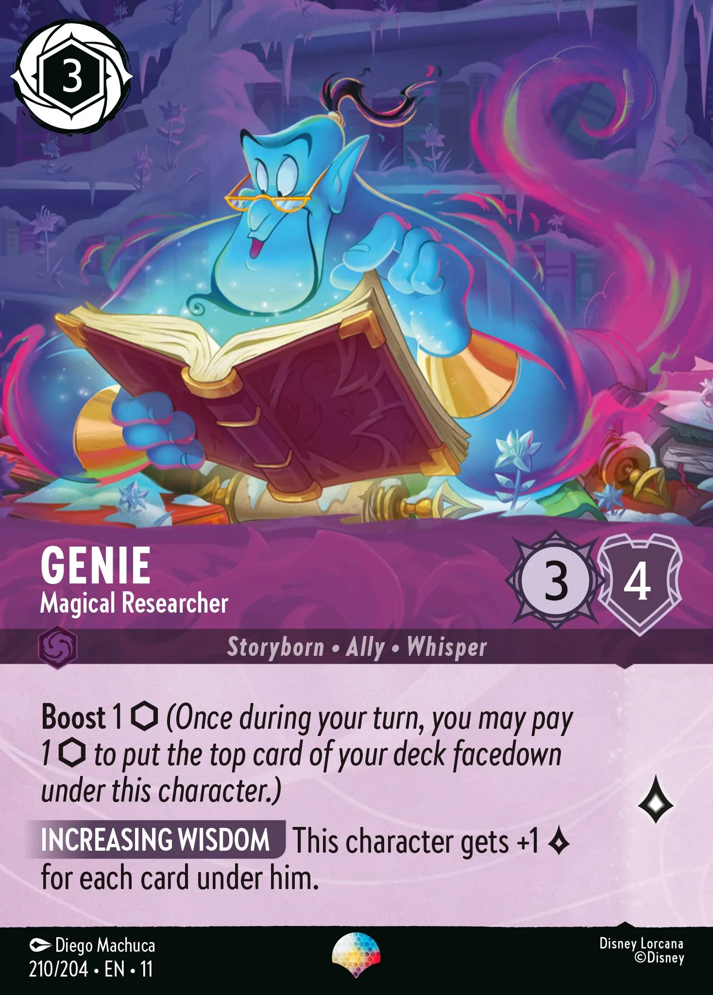 Genie - Magical Researcher  (210/204 - Winterspell)  Epic