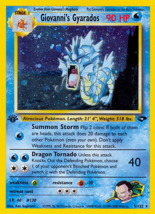 Giovanni's Gyarados - 5/132 (G2) Holo Rare Damaged 1st Ed Holofoil