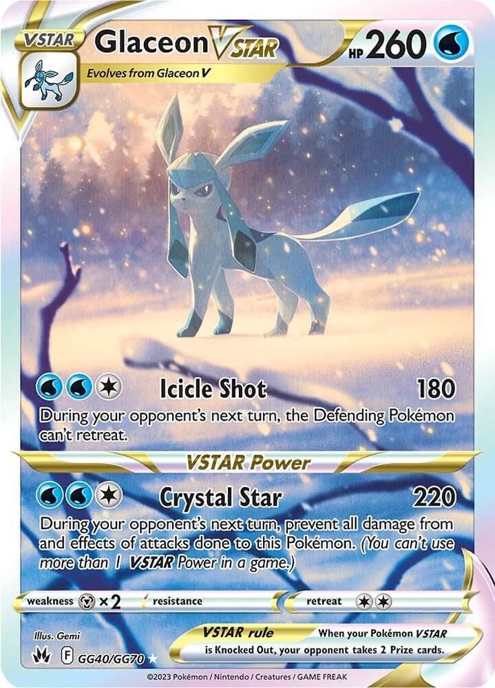 Glaceon VSTAR - GG40/GG70 (CRZ:GG) Ultra Rare -  Light Play Holofoil