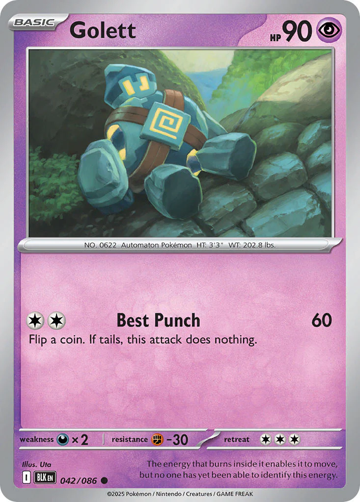 Golett (Poke Ball Pattern) - 042/086 (BLK) Common