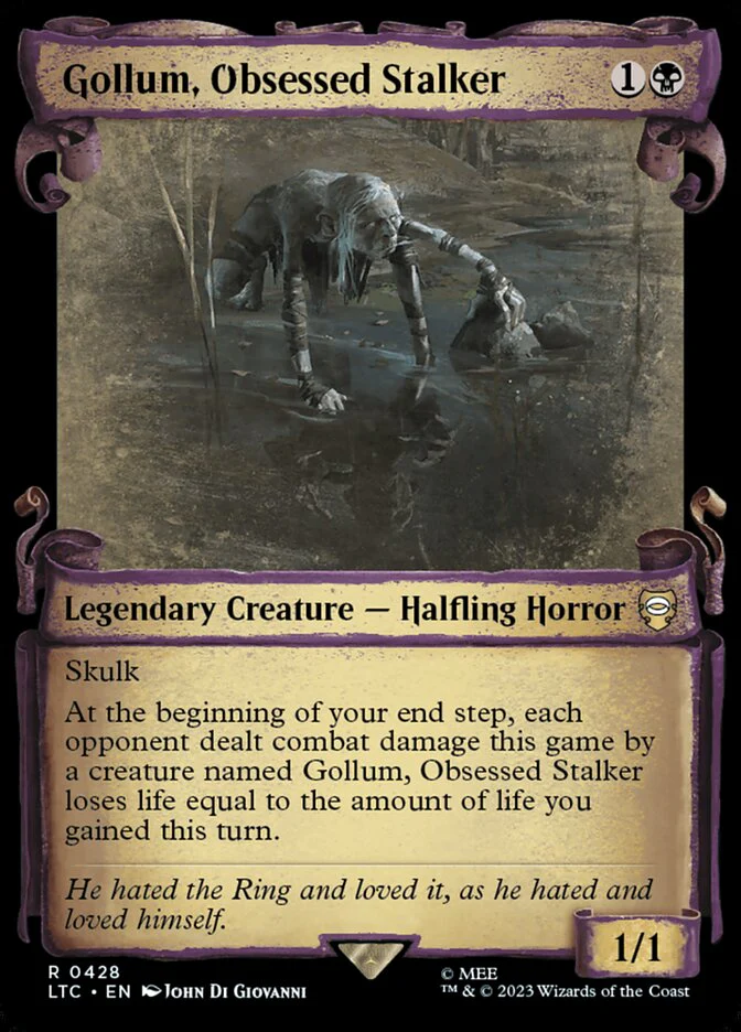 Gollum, Obsessed Stalker [#0428 Silverfoil Holiday] (LTC-R-FOIL)