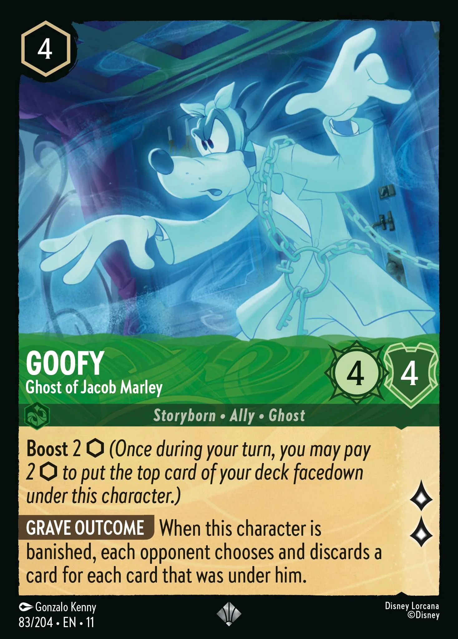Goofy - Ghost of Jacob Marley (083/204 - Winterspell)  Super Rare