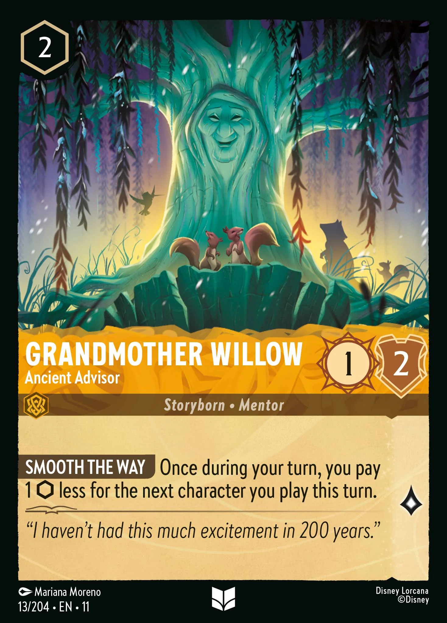Grandmother Willow - Ancient Advisor (013/204 - Winterspell)  Uncommon