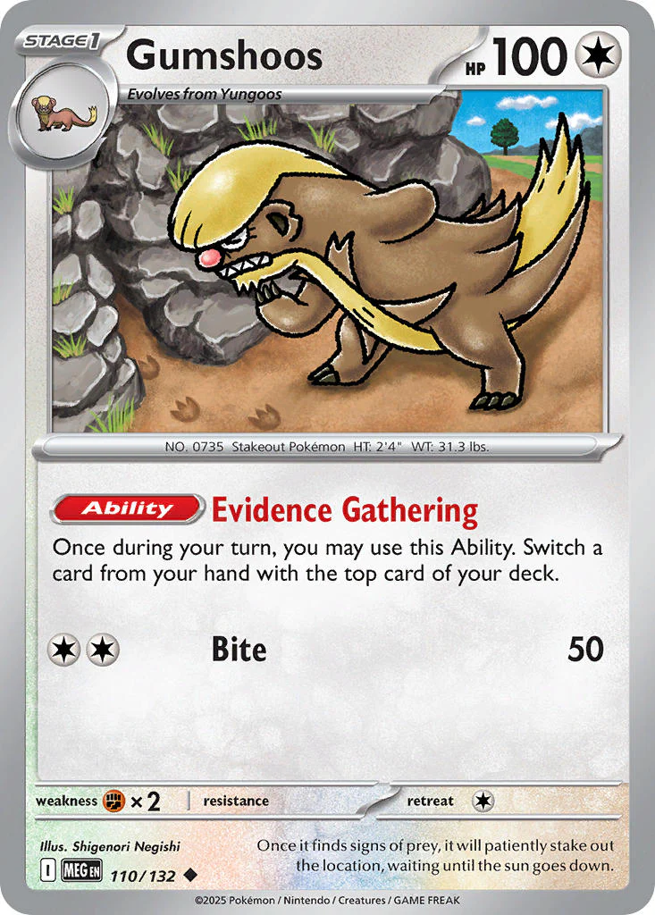 Gumshoos - 110/132 (MEG) Uncommon