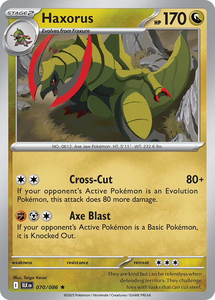 Haxorus (Master Ball Pattern) - 070/086 (BLK) Rare