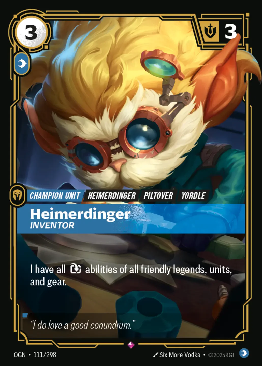 Heimerdinger - Inventor - 111/298 (OGN) Rare