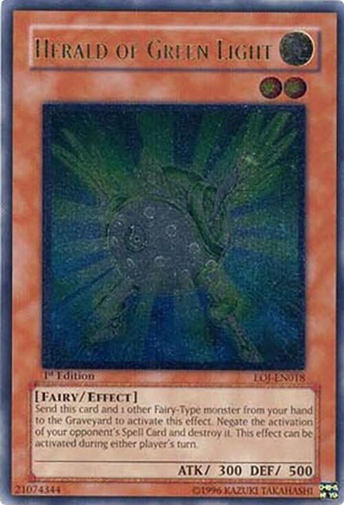 Herald of Green Light (EOJ-EN018) Ultimate Rare Lightly Played 1st Edition