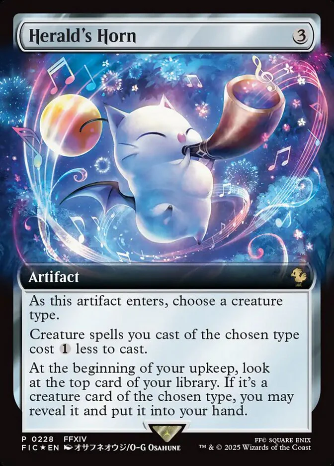 Herald's Horn [ #0228 Extended Art ] (FIC-R) Foil Near Mint