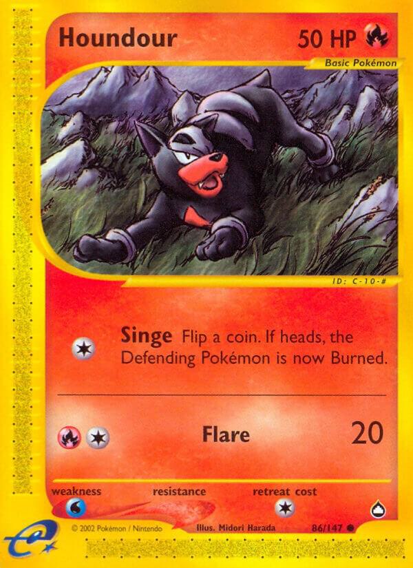 Houndour - 86/147 (AQ) Common - Heavy Play