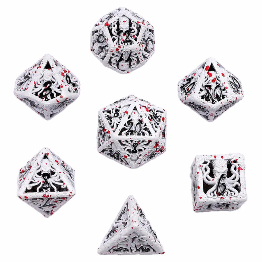 HPG 0519: Solid Metal - Lllithids Mind Cage Dice: Blood Splatter