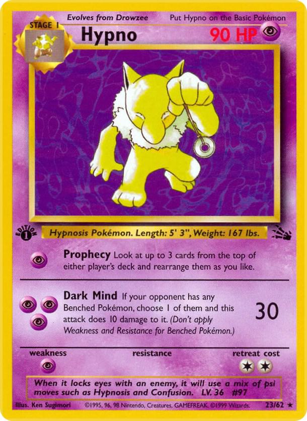 Hypno  - 23/62 (FO) Rare - Light Play 1st Edition