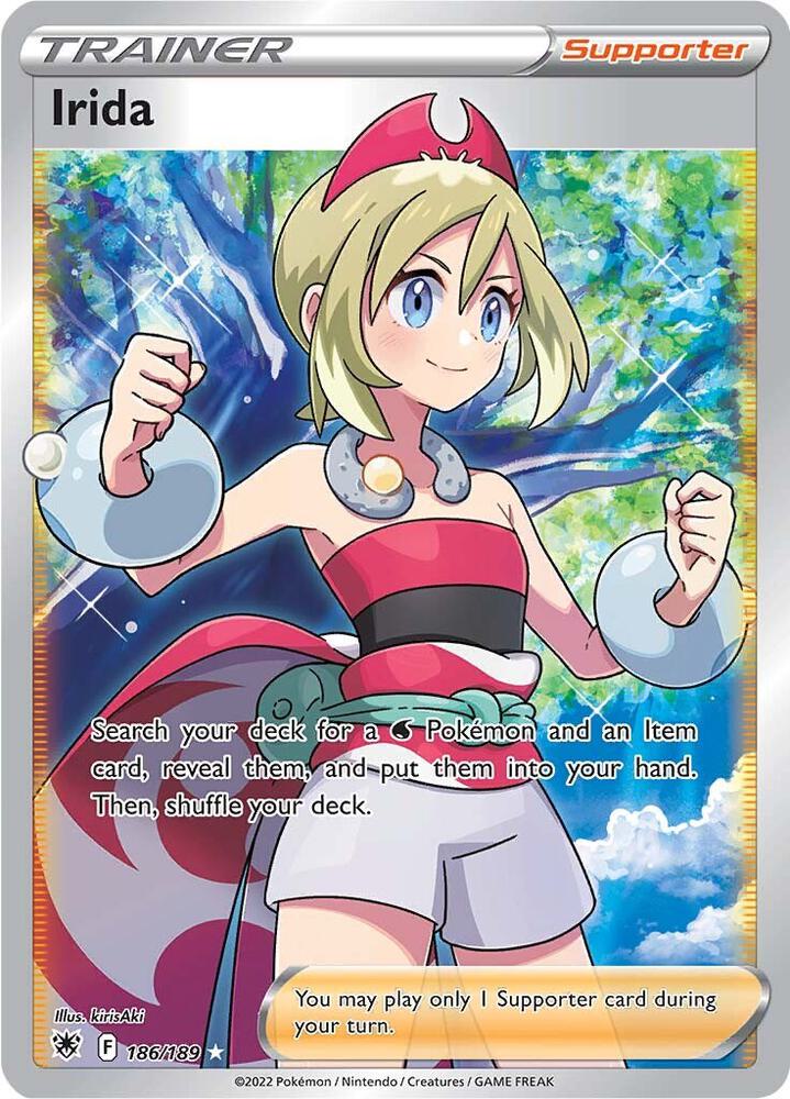Irida (Full Art) - 186/189 (SWSH10) Ultra Rare - Light Play Holofoil