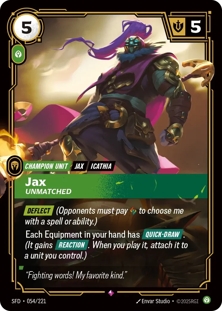 Jax - Unmatched - 054/221 (SFD) Rare