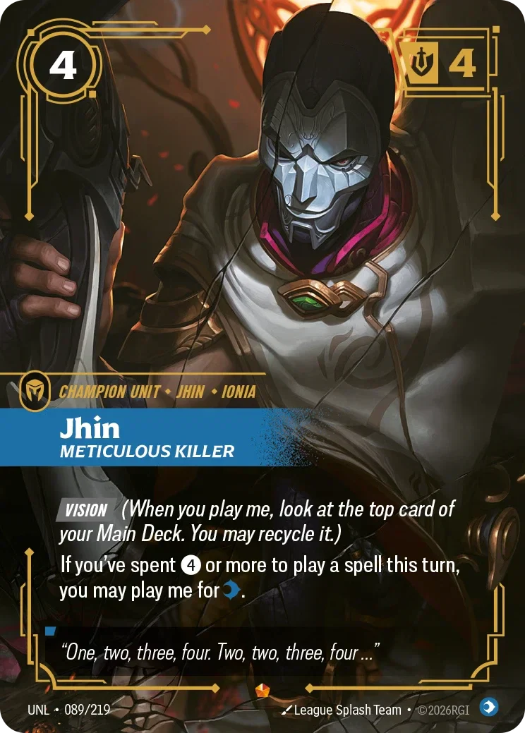 Jhin - Meticulous Killer - 089/219 (UNL)  Epic
