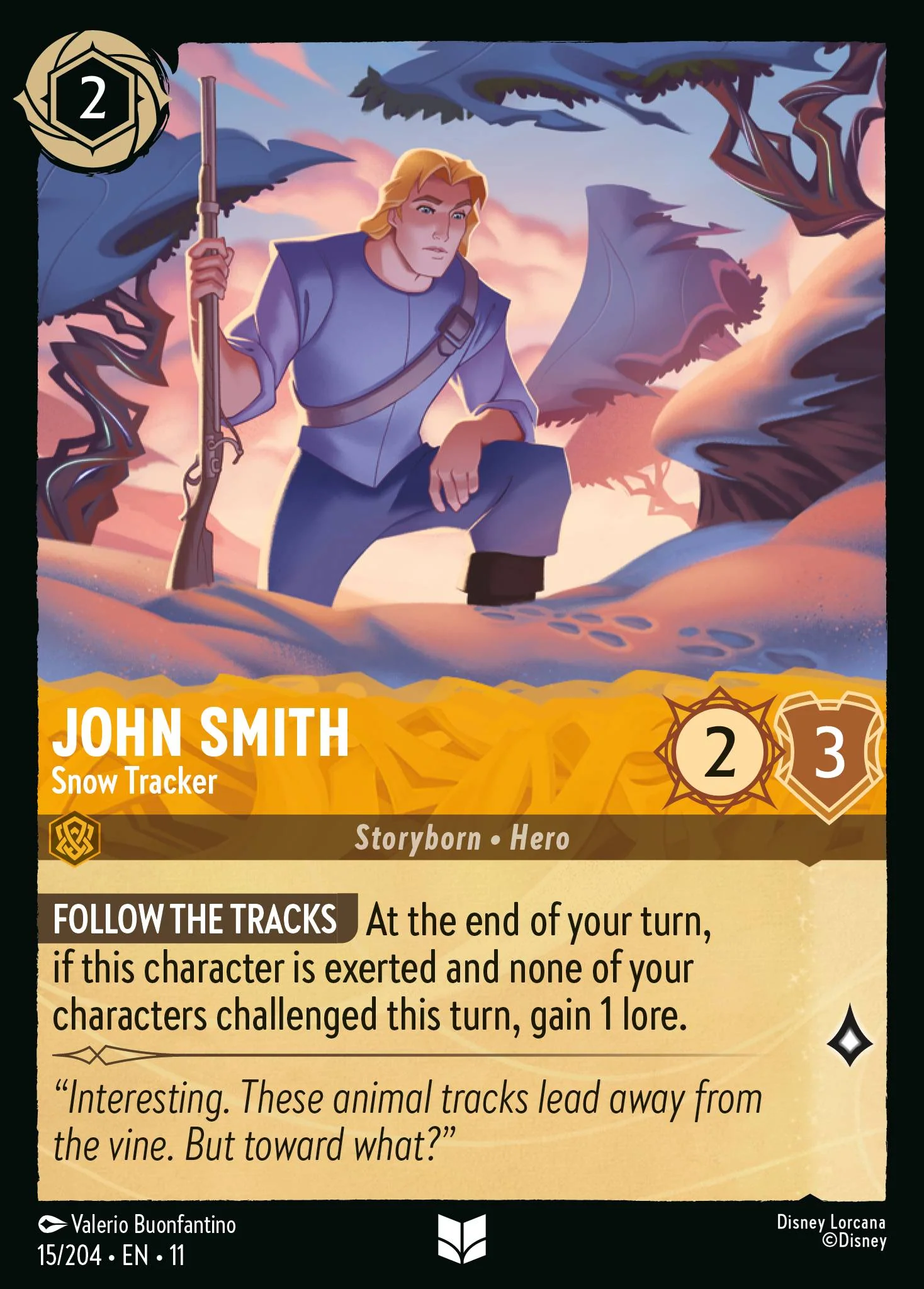 John Smith - Snow Tracker (015/204 - Winterspell)  Uncommon