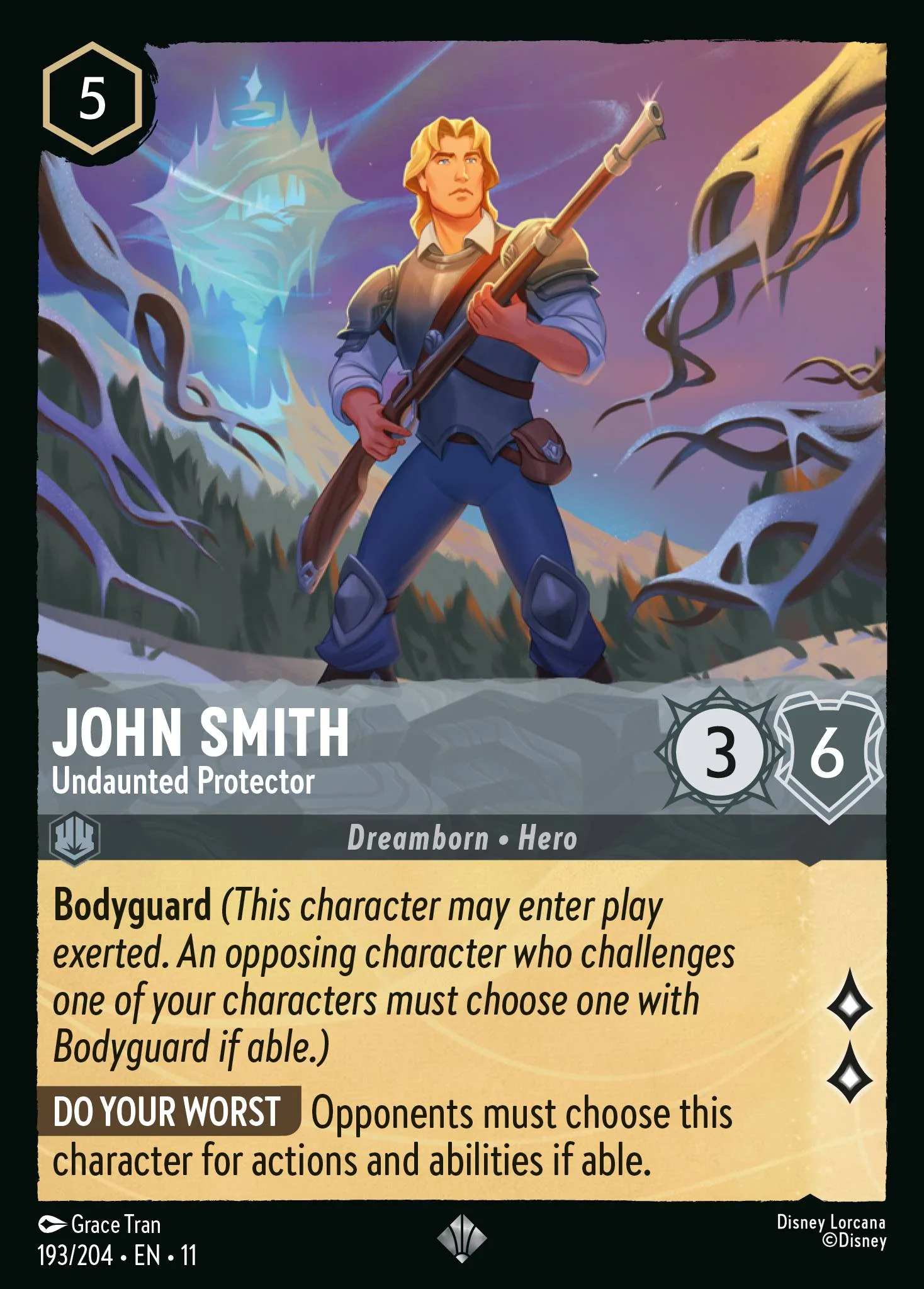 John Smith - Undaunted Protector (193/204 - Winterspell)  Super Rare