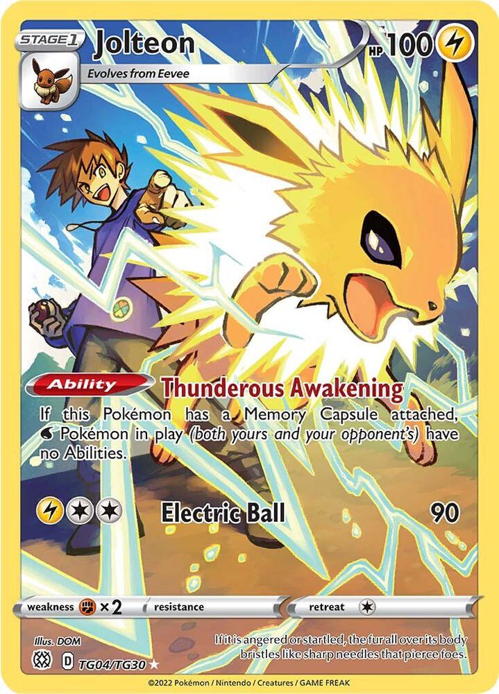 Jolteon - TG04/TG30 (SWSH09:TG) Ultra Rare - Light Play Holofoil