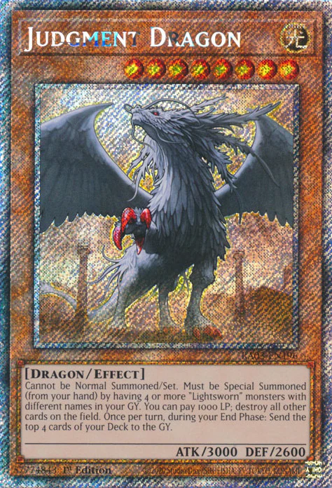 Judgment Dragon (RA03-EN196) Platinum Secret Rare - Near Mint 1st Edition