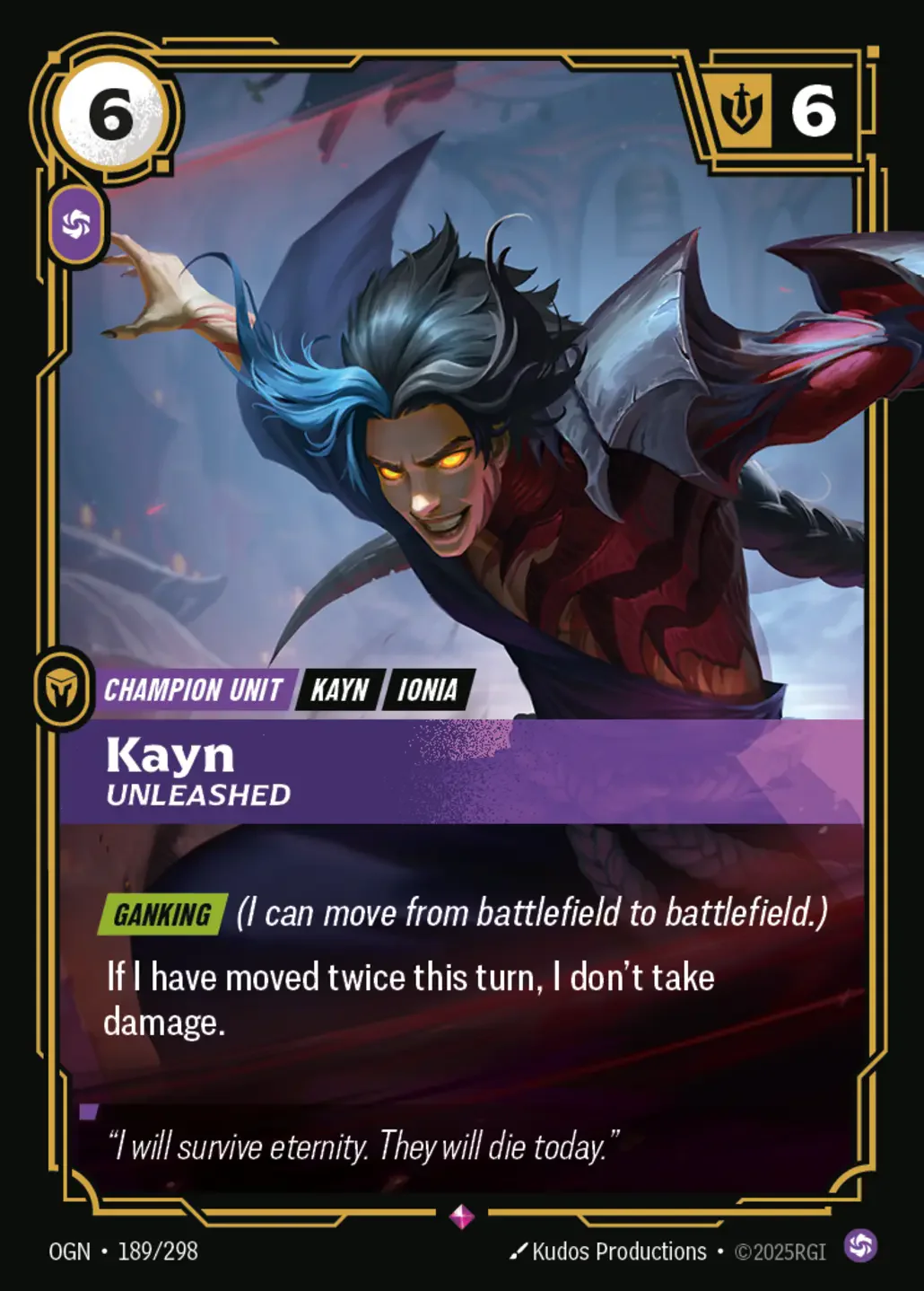 Kayn - Unleashed - 189/298 (OGN) Rare