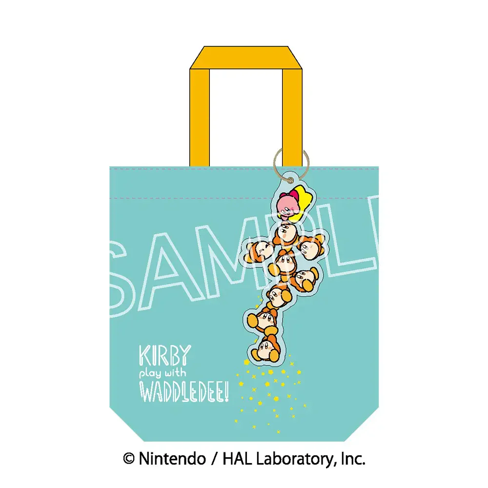 Kirby Play With Waddle Dee Patch Charm Tote B Green - Image 2